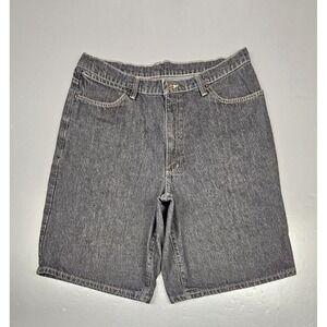 Polo Ralph Lauren Jean Shorts Mens 34 Vintage Langley‎ Black Denim Baggy Hip-Hop